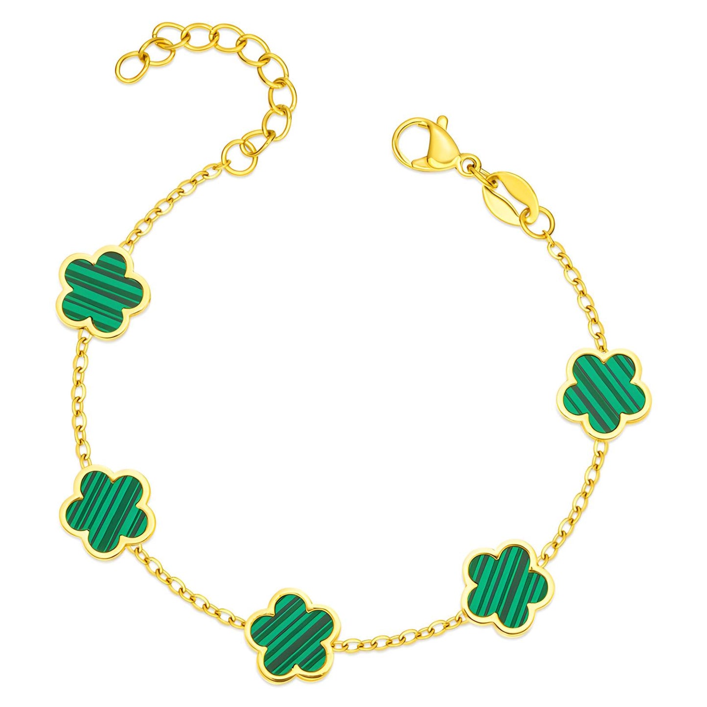 Flower bracelet green